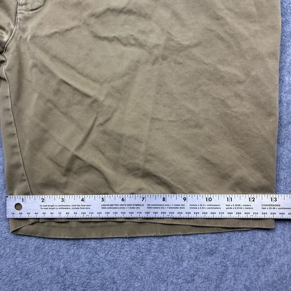 polo ralph lauren shorts mens 40 khaki cotton flat front - Picture 9 of 10